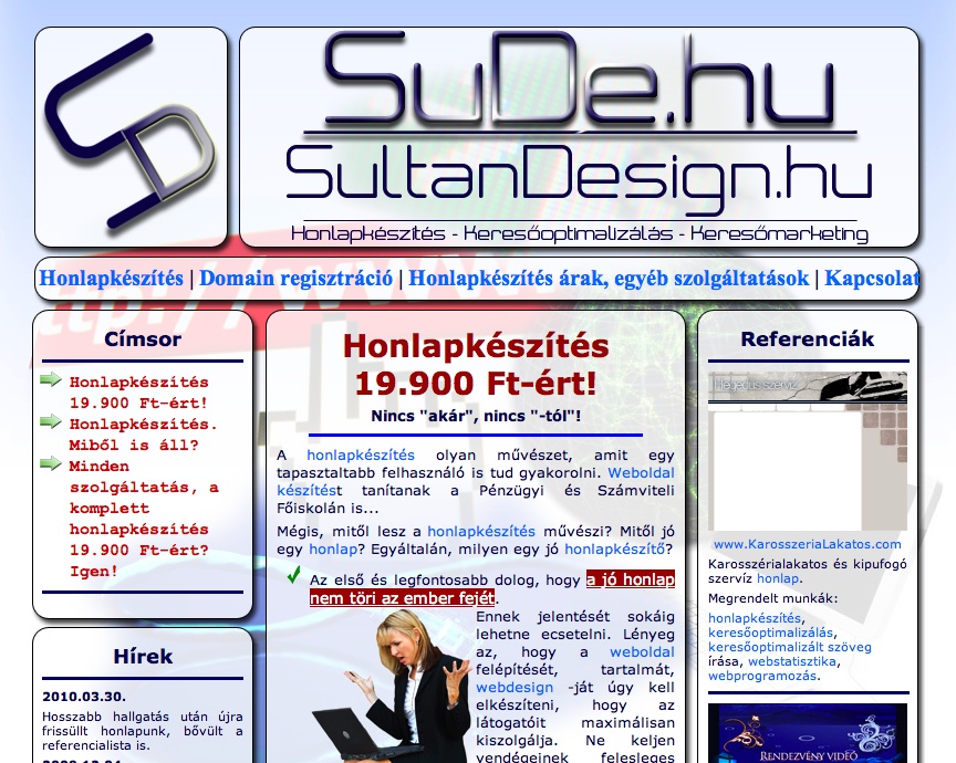 honlapkritika: sultan design